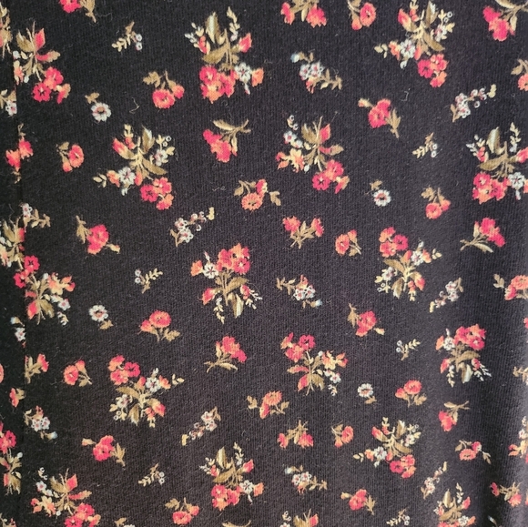 Laura Ashley 100% Cotton Dark Blue Ditsy Floral Midi Dress, Sz M EUC - Picture 4 of 8